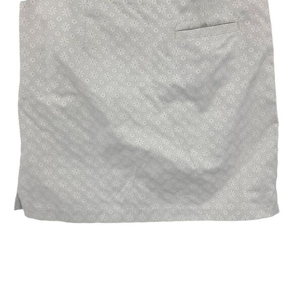 Bugatchi Skirt Skort 4 Silver White Floral Stretch Pockets Athletic Short Lined - Picture 5 of 12